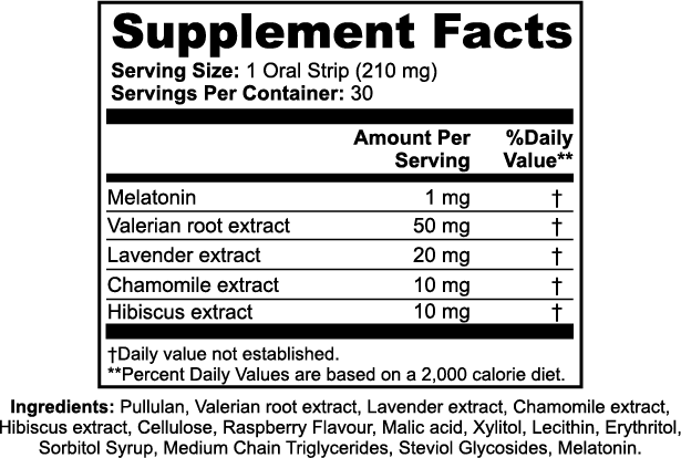 Sleep Strips with Melatonin & Valerian+